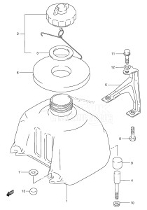 DT4 From 00402-930693 ()  1989 drawing FUEL TANK (DT5Y)