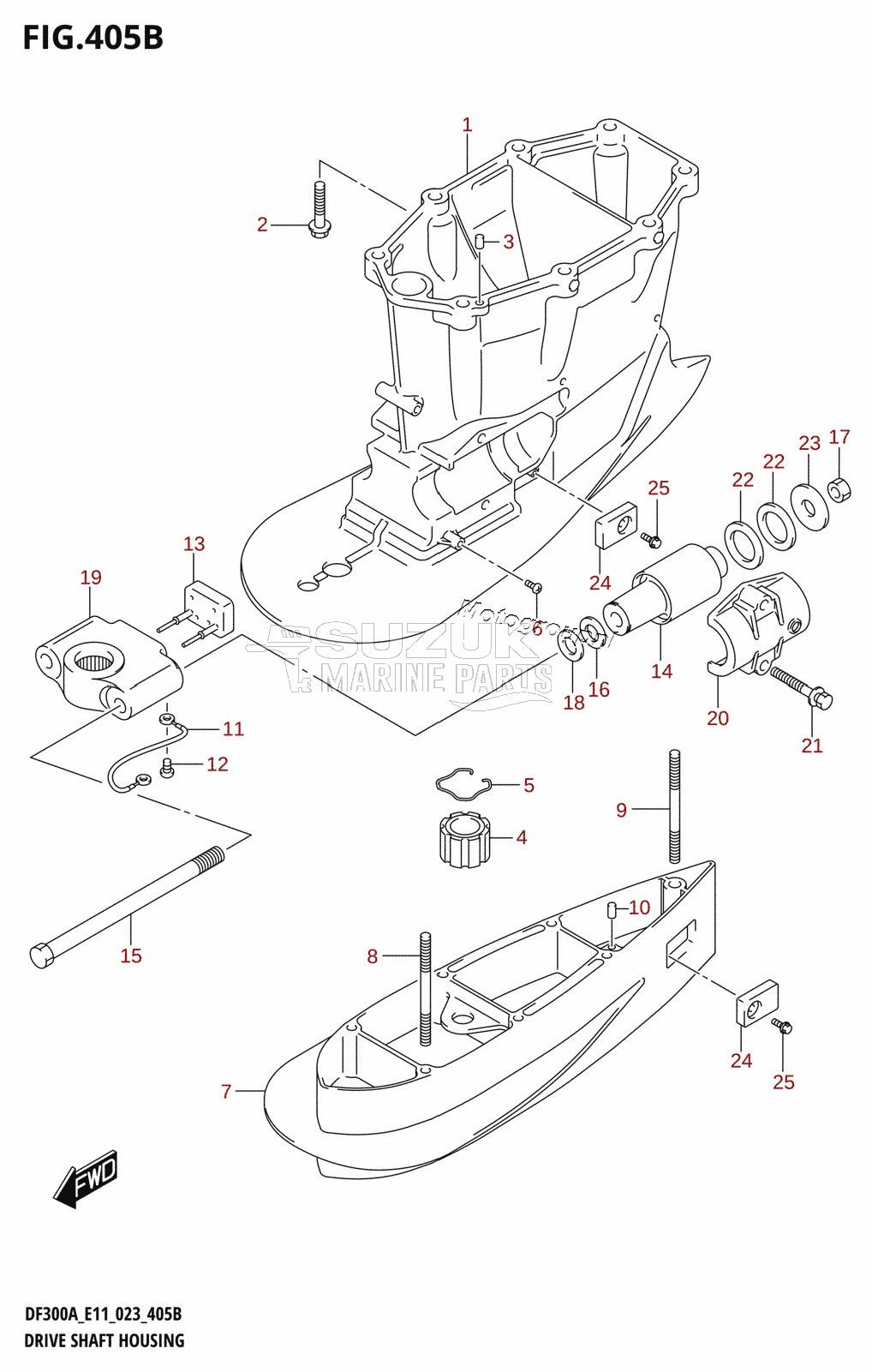 DRIVE SHAFT HOUSING (XX-TRANSOM)