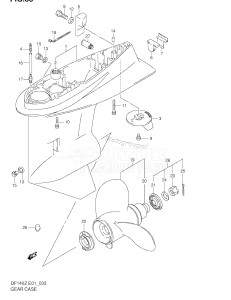 DF140 From 14000Z-251001 ()  2002 drawing GEAR CASE