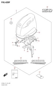 DF175A From 17503F-340001 (E11 E40)  2023 drawing ENGINE COVER ((DF150AT,DF150AZ):(021,022,023))