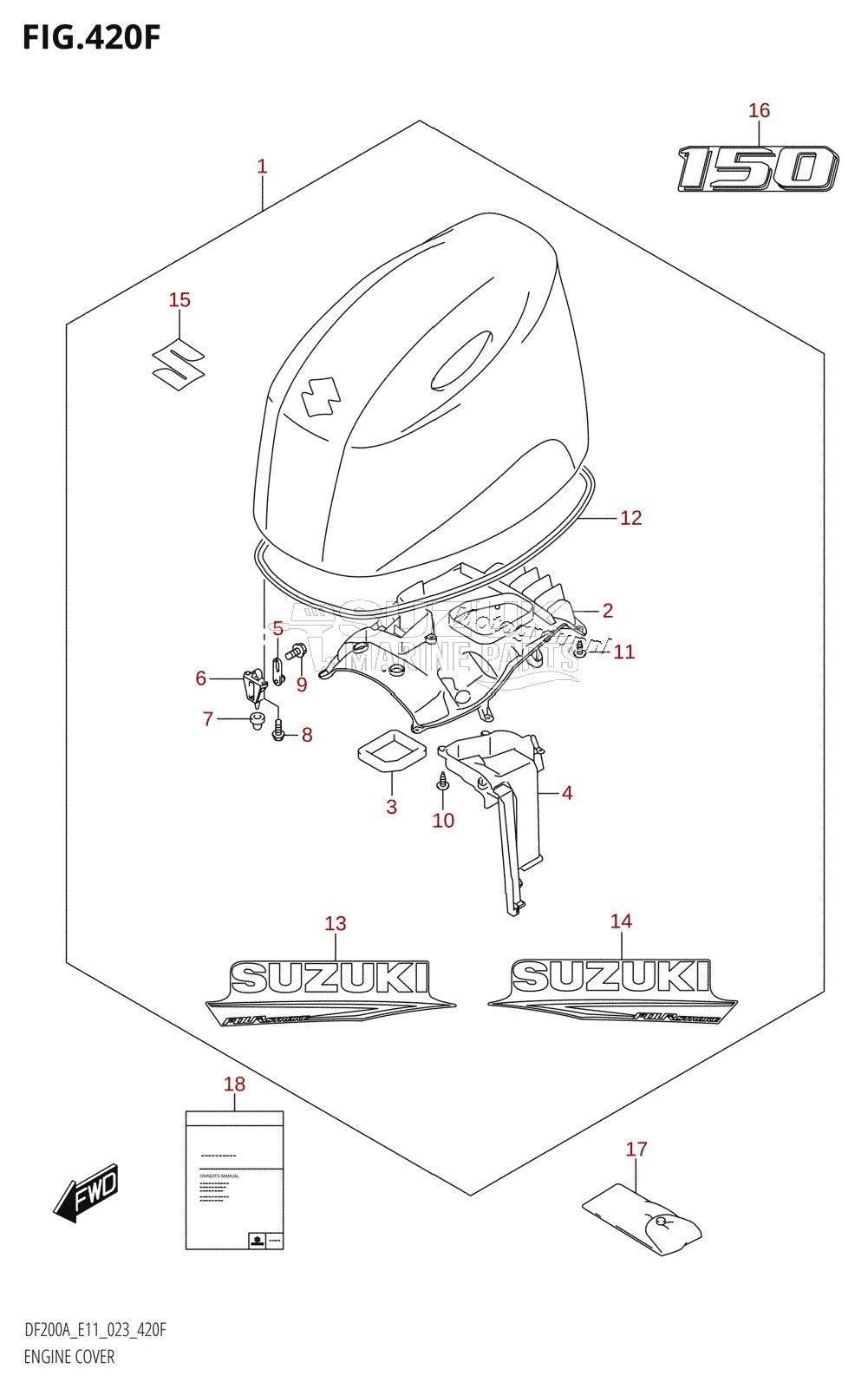 ENGINE COVER ((DF150AT,DF150AZ):(021,022,023))