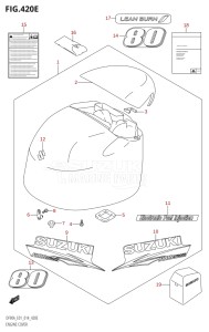 08002F-410001 (2014) 80hp E01 E40-Gen. Export 1 - Costa Rica (DF80A) DF80A drawing ENGINE COVER (DF80A:E01)