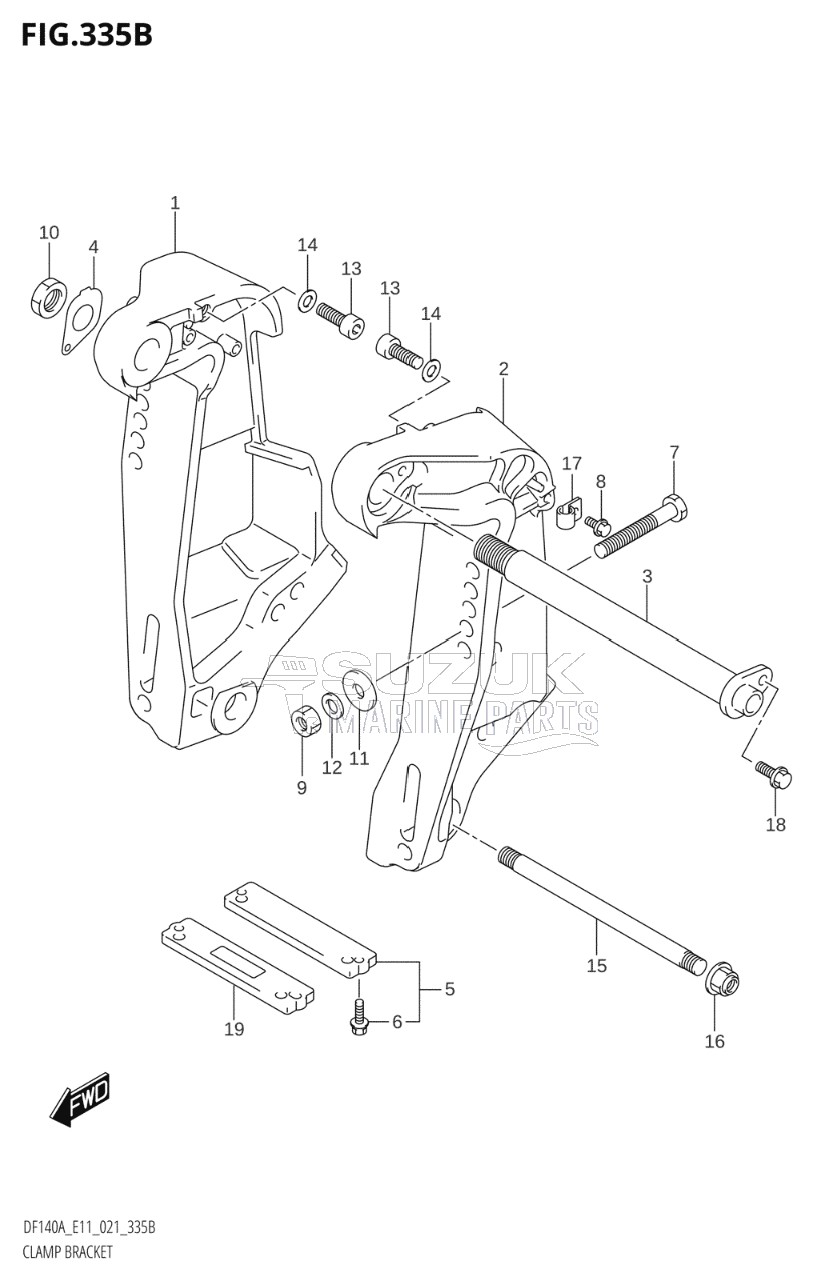 CLAMP BRACKET (DF115AST)