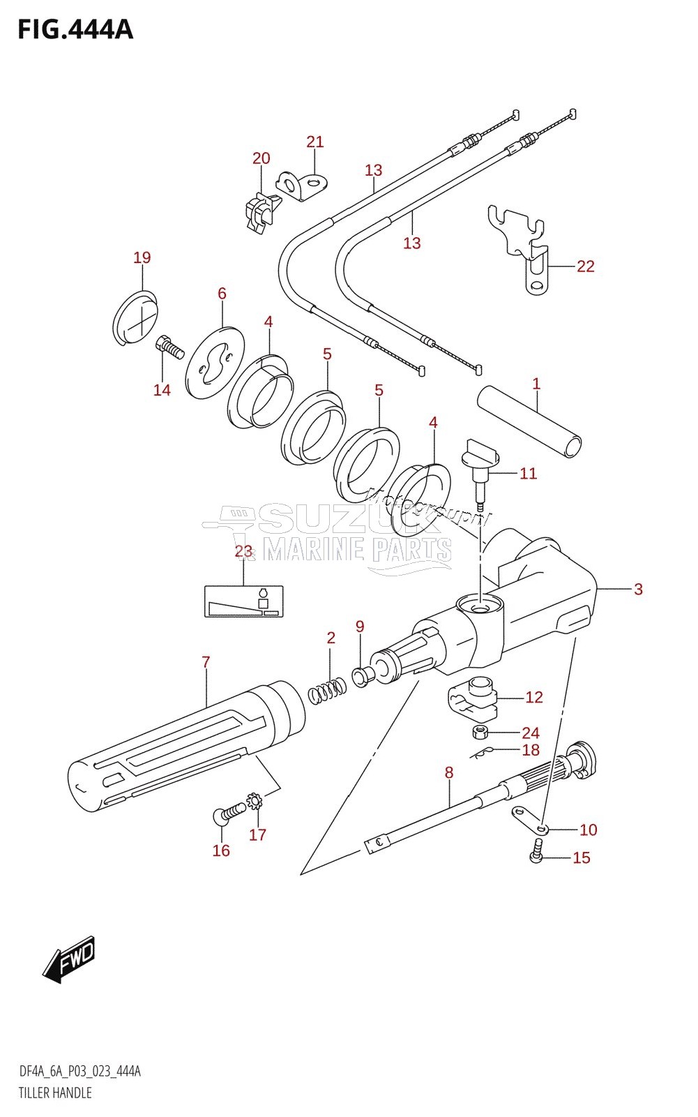 TILLER HANDLE