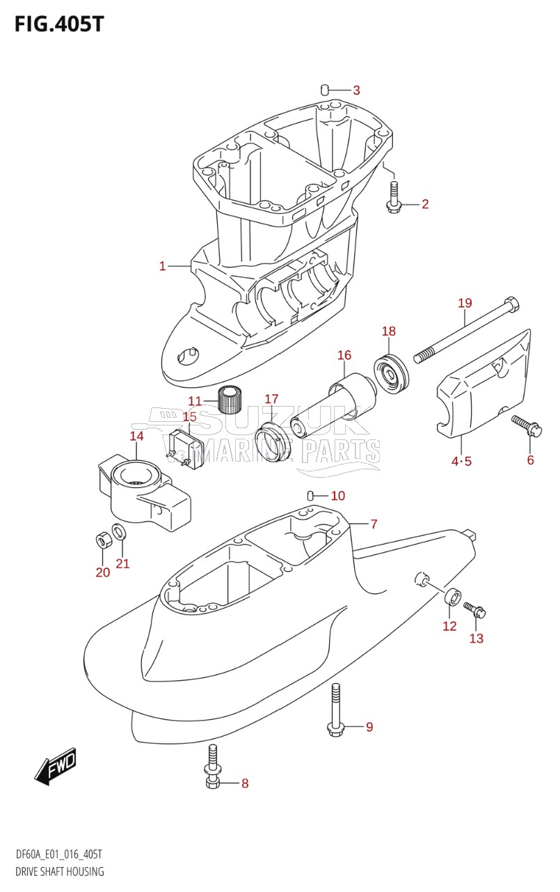 DRIVE SHAFT HOUSING (DF60AVTH:E01)