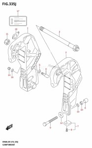 DF50A From 05003F-210001 (E01)  2012 drawing CLAMP BRACKET (DF60AQH:E40)