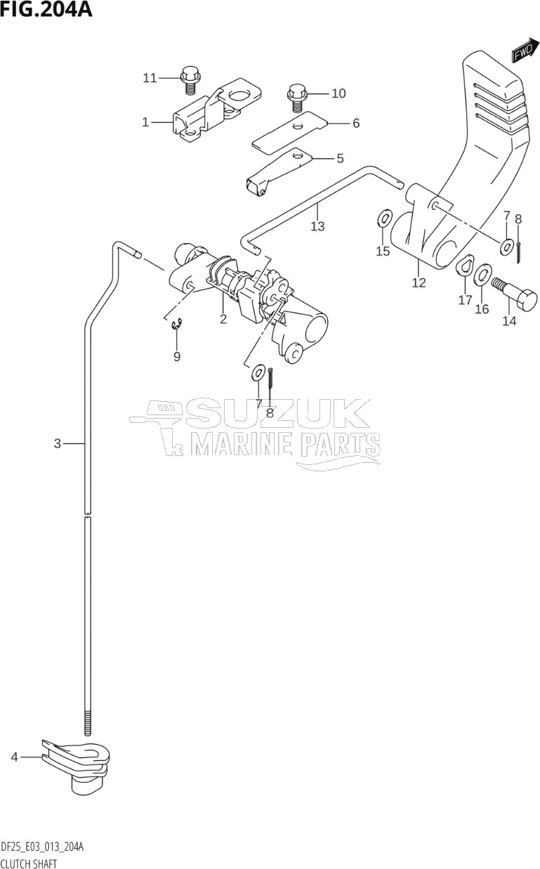 CLUTCH SHAFT (DF25:E03)