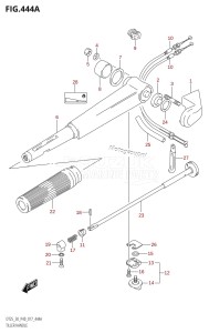 DT25 From 02503K-710001 (P36-)  2017 drawing TILLER HANDLE (DT25K:P36)