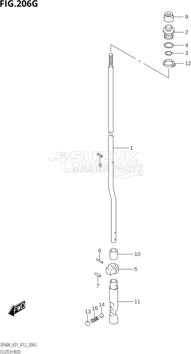 CLUTCH ROD (DF60A:E40)