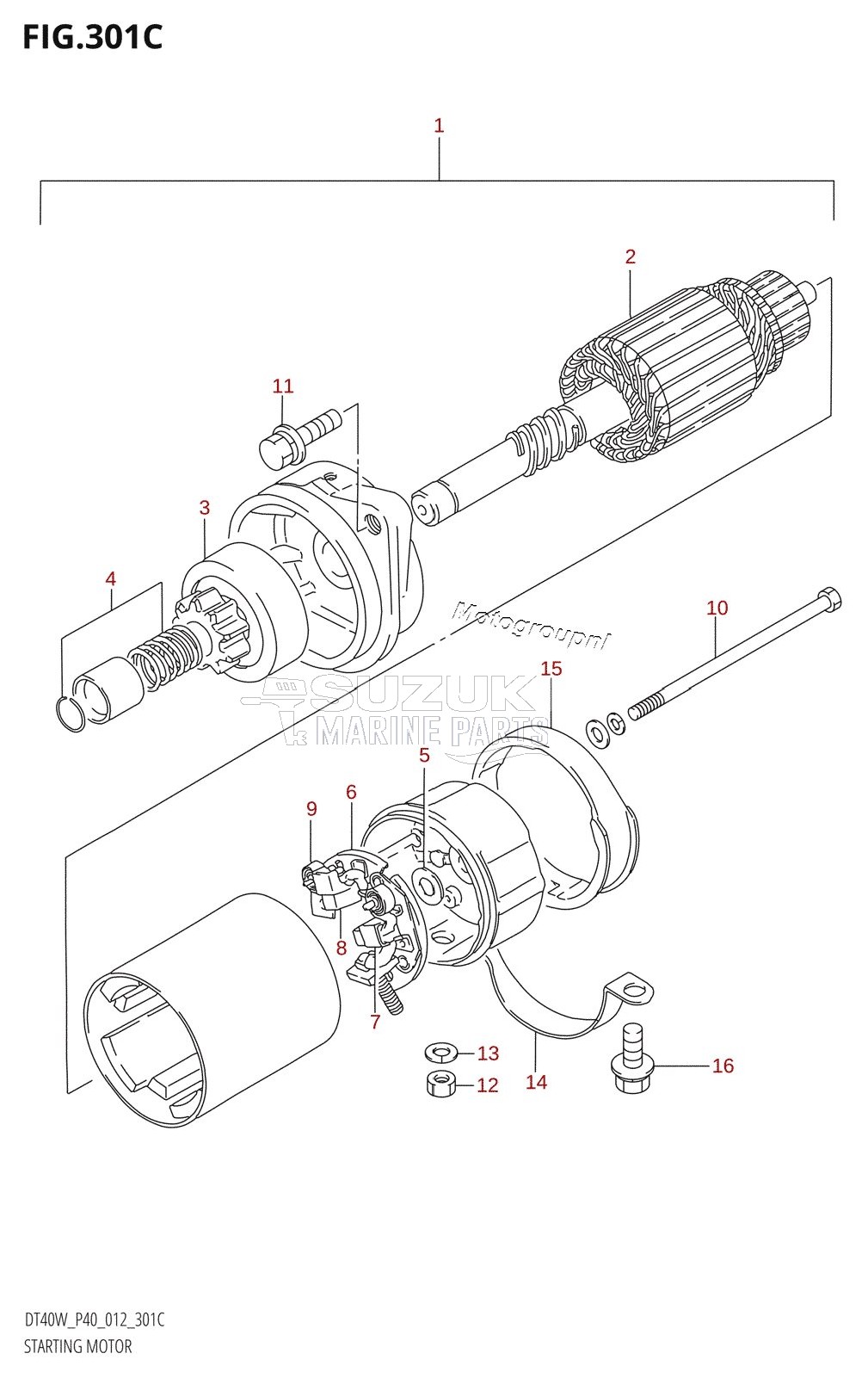 STARTING MOTOR (DT40WR:P90)