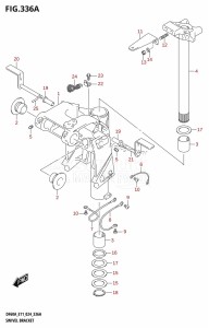 DF50AT From 05003F-440001 (E01 - E11)  2024 drawing SWIVEL BRACKET (DF40A,DF50A)