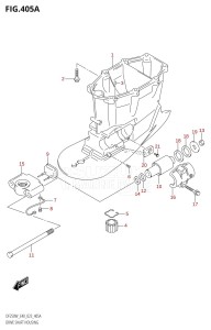 DF250 From 25005Z-040001 (E40)  2020 drawing DRIVE SHAFT HOUSING (X-TRANSOM)