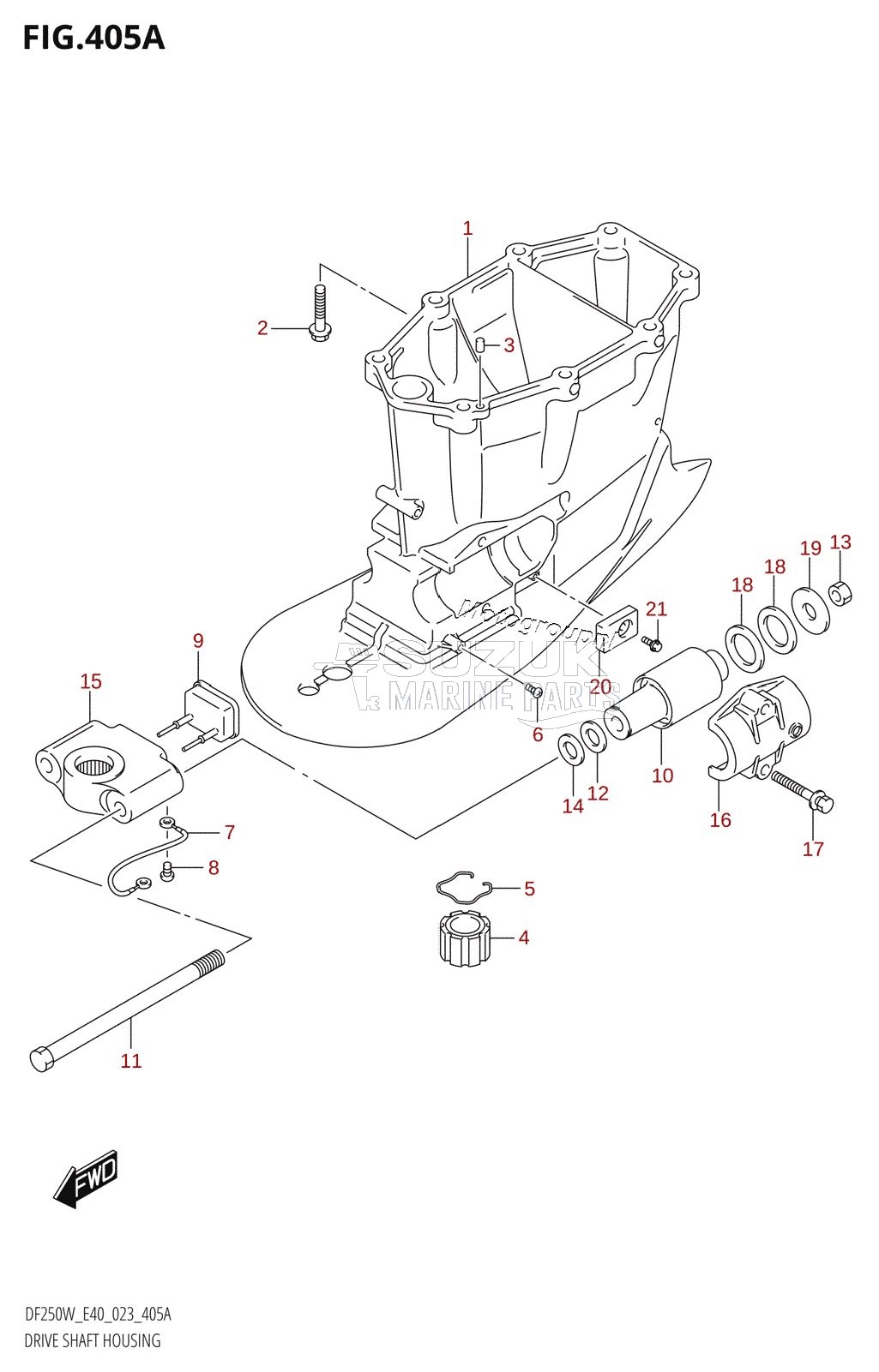 DRIVE SHAFT HOUSING (X-TRANSOM)