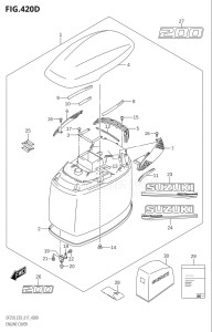 25003Z-710001 (2017) 250hp E03 E40-USA - Costa Rica () DF250Z drawing ENGINE COVER (DF200Z:E03)