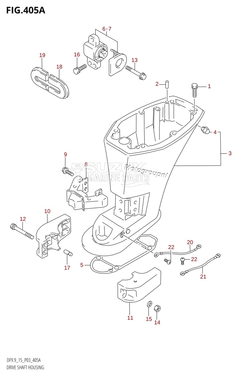 DRIVE SHAFT HOUSING (DF9.9,DF9.9R,DF15)