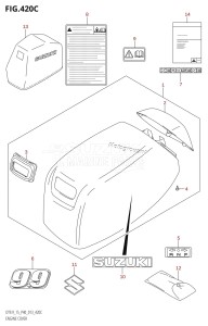 DT9.9 From 00993K-310001 (P36 P40)  2013 drawing ENGINE COVER (DT9.9K:P36)