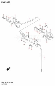 DF30A From 03003F-610001 (P03)  2016 drawing CLUTCH ROD (DF30ATH:P03)