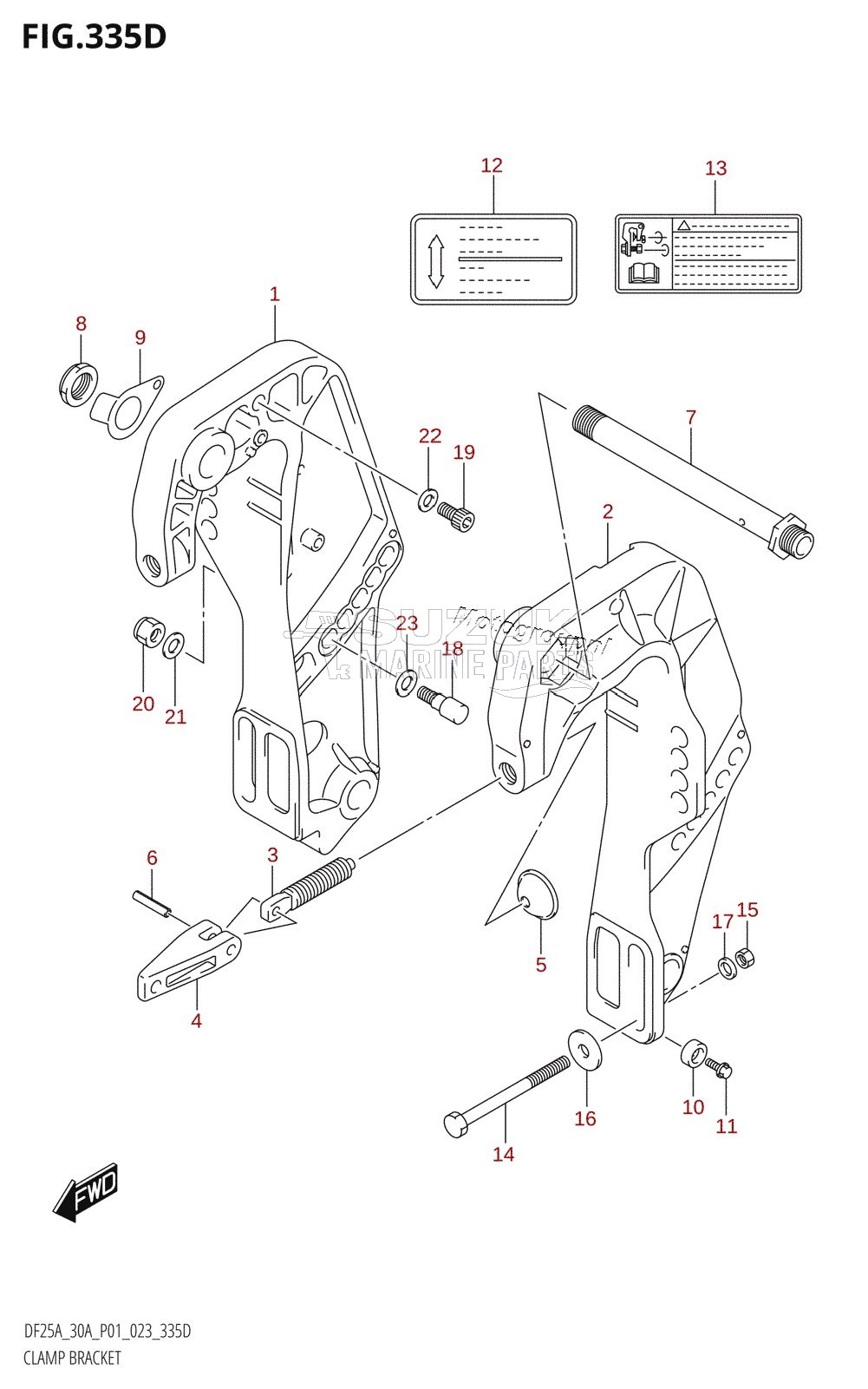 CLAMP BRACKET (DF30AQ)