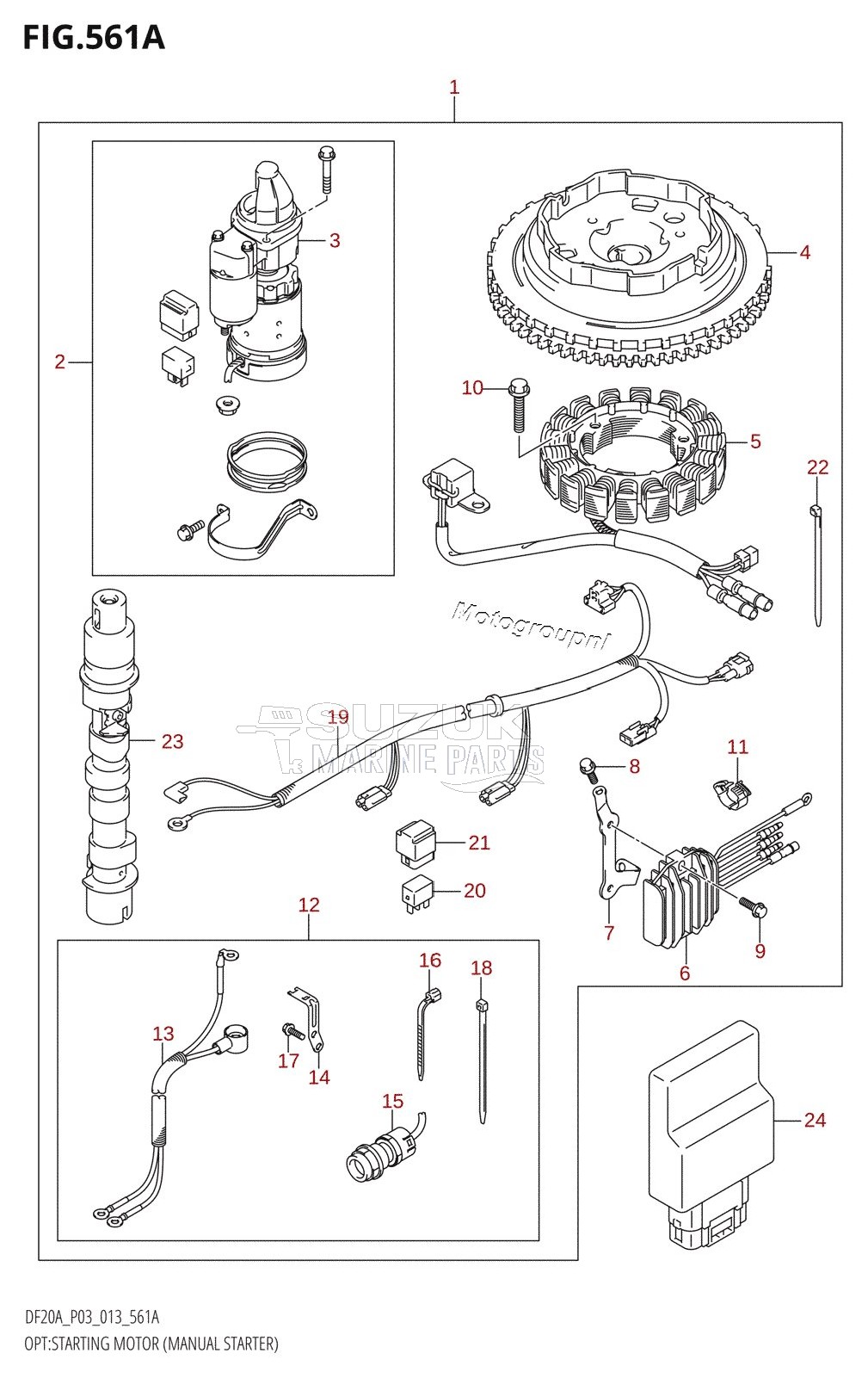 OPT:STARTING MOTOR (MANUAL STARTER)