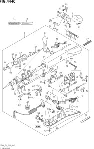 05004F-410001 (2014) 50hp E01-Gen. Export 1 (DF50AVT  DF50AVTH) DF50A drawing TILLER HANDLE (DF50ATH:E01)
