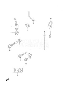 Outboard DF 25 V-Twin drawing Sensor/Switch Non-Remote Control