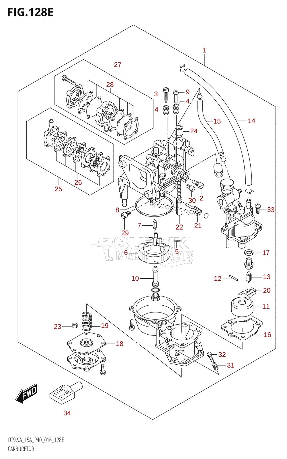 CARBURETOR (DT9.9AK:P36)