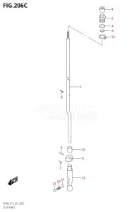 04003F-340001 (2023) 40hp E01 E11-Gen. Export 1-and 2 (DF40A  DF40AQH  DF40AT  DF40ATH) DF40A drawing CLUTCH ROD (DF40AST:E34)