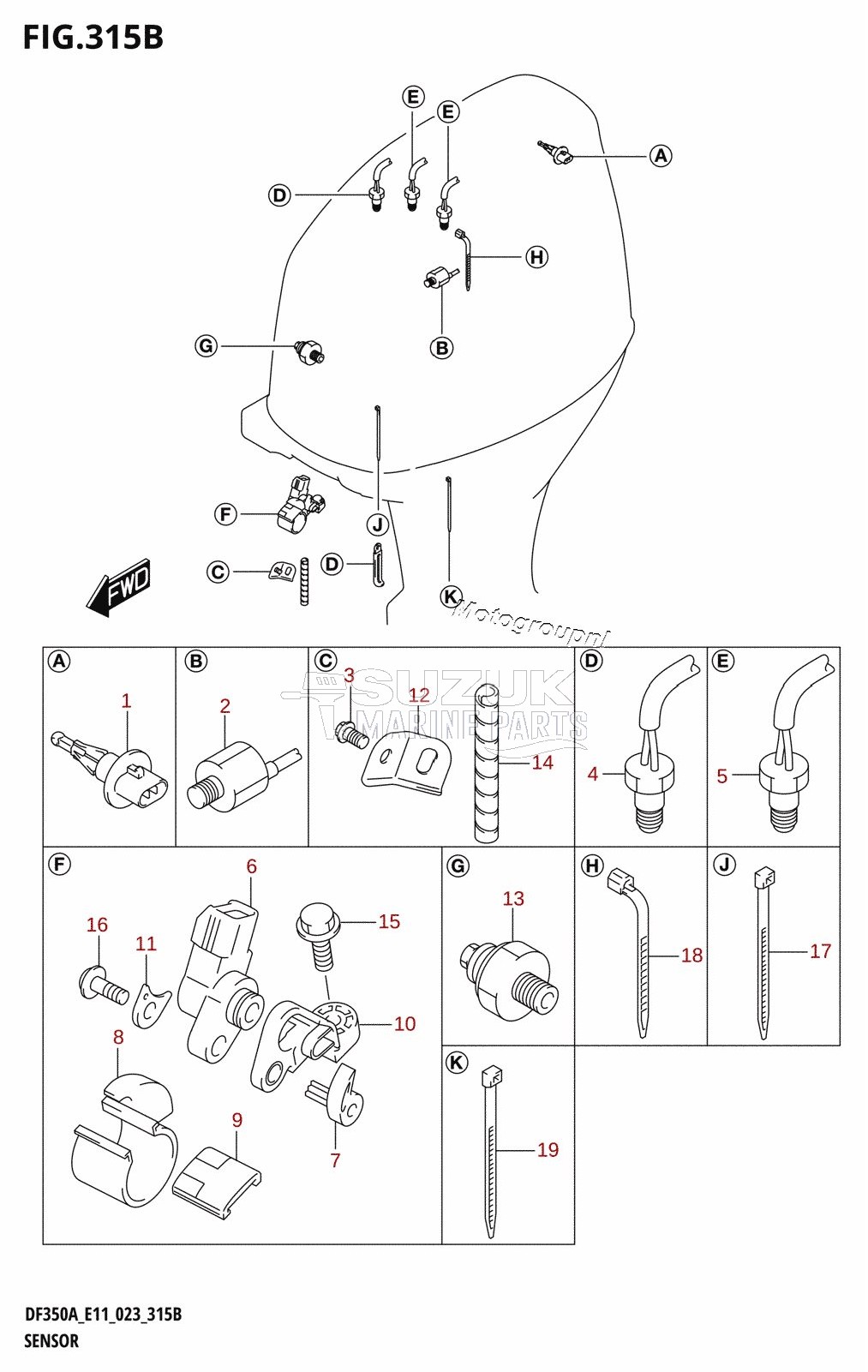 SENSOR (DF350AMD,DF300BMD)