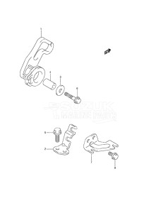 Outboard DF 25 V-Twin drawing Throttle Control Non-Remote Control