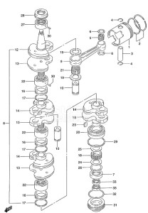 DT 140 drawing Crankshaft (1986 to 1995)