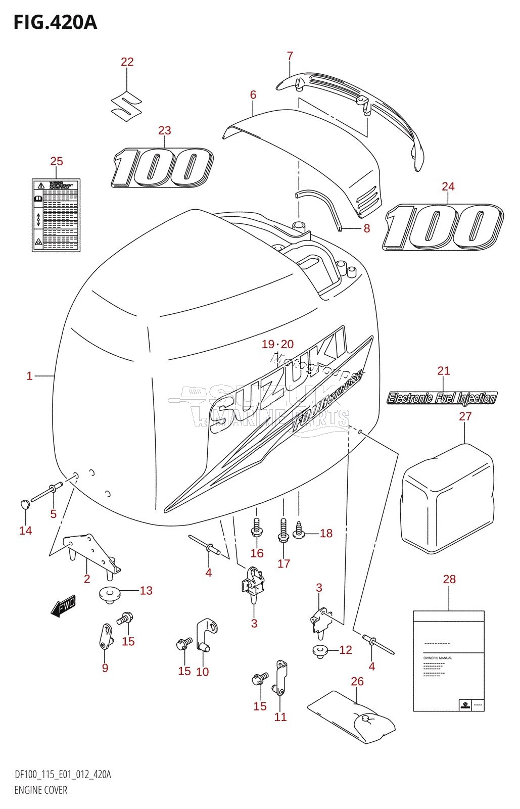 ENGINE COVER (DF100T:E01)