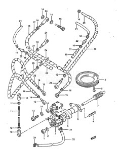 Outboard DT 140 drawing Oil Pump (1983)