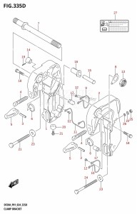 DF15A From 01504F-440001 (P01)  2024 drawing CLAMP BRACKET (DF15AT,DF20AT,DF20ATH)