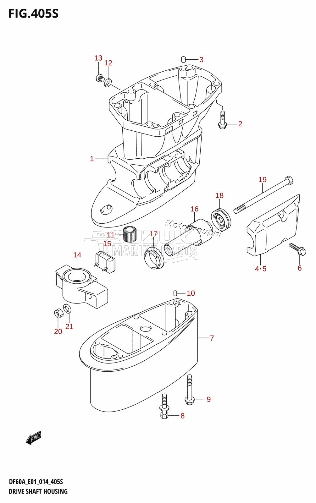 DRIVE SHAFT HOUSING (DF60AVT:E40)