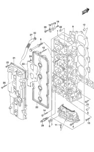 DF 150A drawing Cylinder Head