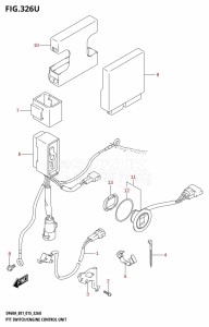 DF50A From 05004F-510001 (E01)  2015 drawing PTT SWITCH /​ ENGINE CONTROL UNIT (DF60AVTH:E40)