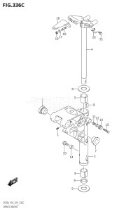 00995F-410001 (2014) 9.9hp P03-U.S.A (DF9.9B  DF9.9BR  DF9.9BT  DF9.9BTH) DF9.9B drawing SWIVEL BRACKET (DF9.9BT:P03)