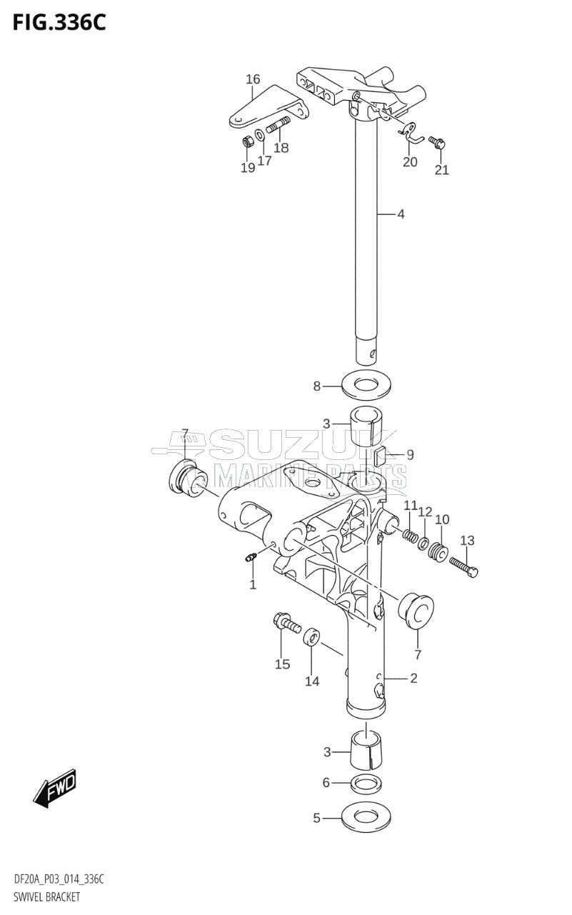 SWIVEL BRACKET (DF9.9BT:P03)