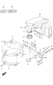 Outboard DF 200A drawing Silencer/Ring Gear Cover