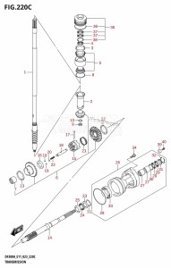 DF250ASS From 25001N-240001 (E03)  2022 drawing TRANSMISSION ((022,023):DF250ATSS)