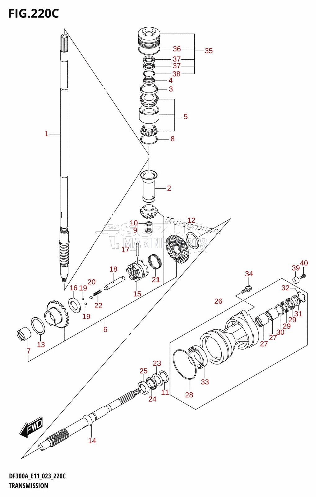 TRANSMISSION ((022,023):DF250ATSS)