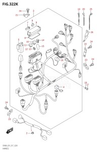 05004F-710001 (2017) 50hp E01-Gen. Export 1 (DF50AVT  DF50AVTH) DF50A drawing HARNESS (DF60AQH:E40)