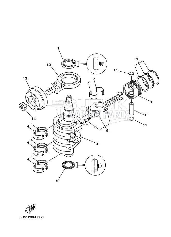 CRANKSHAFT--PISTON