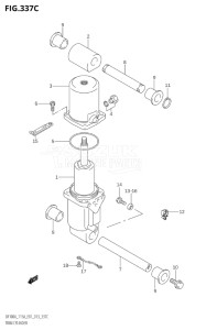 11503Z-410001 (2014) 115hp E01 E40-Gen. Export 1 - Costa Rica (DF115AZ) DF115AZ drawing TRIM CYLINDER (DF115AT:E01)