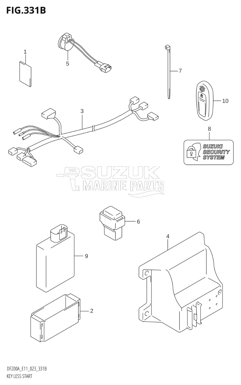 KEY LESS START ((DF200AT,DF175AT,DF150AT):E11:023,DF150AS:E03:023)