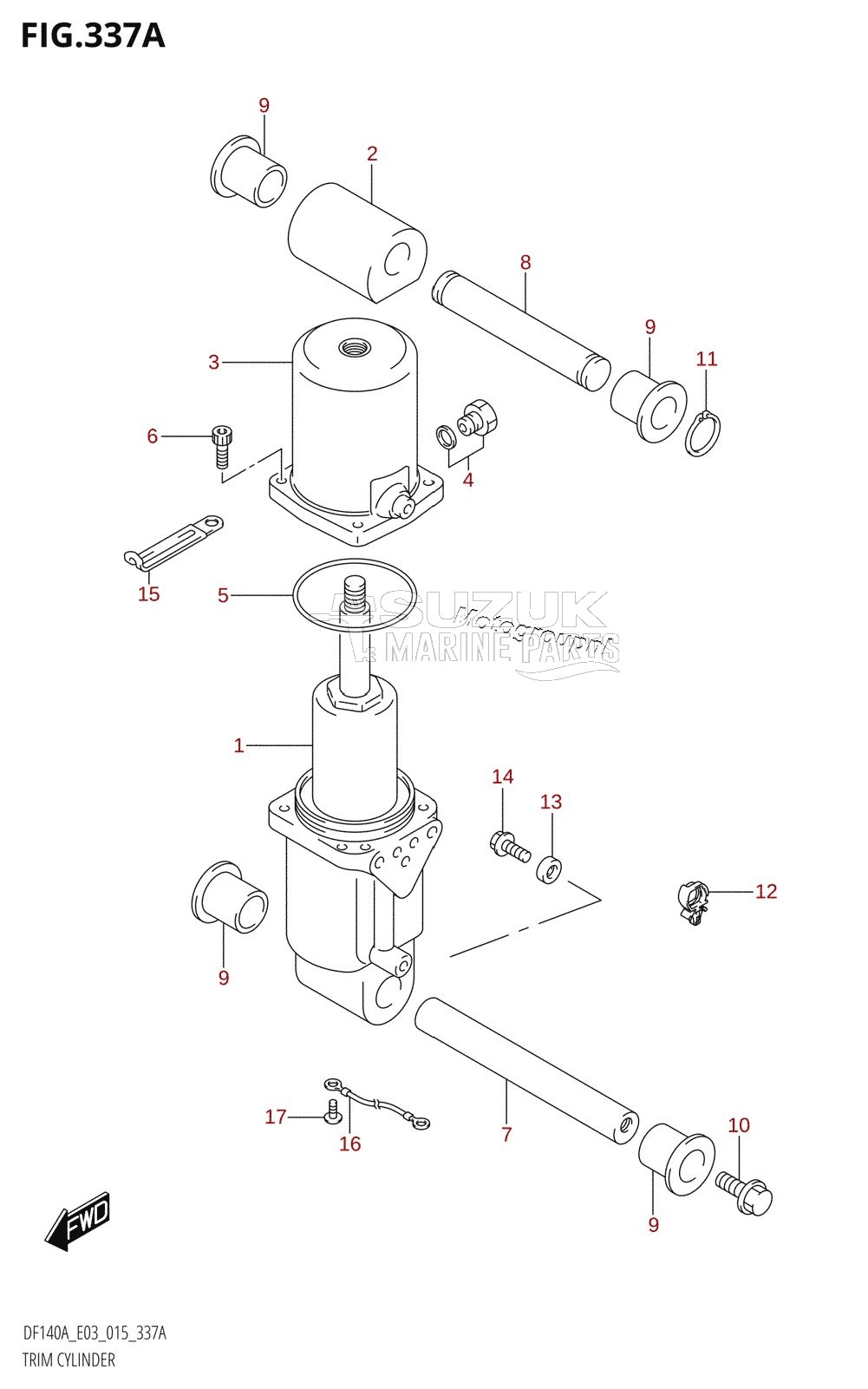 TRIM CYLINDER (DF100AT:E03)