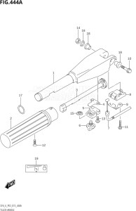 00602F-510001 (2005) 6hp P03-U.S.A (DF6) DF6 drawing TILLER HANDLE