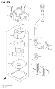 DF100 From 10002F-210001 (E01 E40)  2012 drawing WATER PUMP (DF115Z:E40)