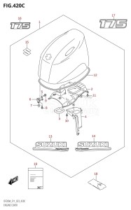 DF150AZ From 15003Z-340001 (E40)  2023 drawing ENGINE COVER ((DF175AT,DF175AZ):020)