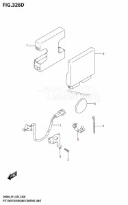 DF40A From 04004F-040001 (E01 E03 E11 E34, USA)  2020 drawing PTT SWITCH /​ ENGINE CONTROL UNIT ((DF40AQH,DF60AQH):023)